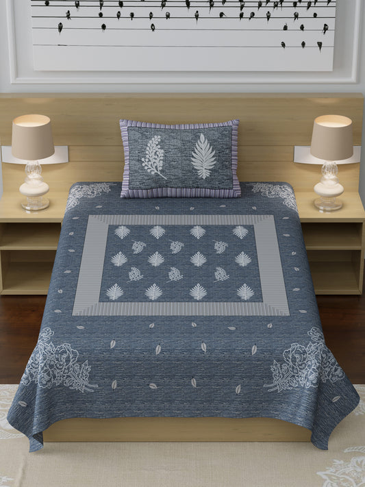 LIVING ROOTS Single Bedsheet Pure Cotton Fabric Size 60*90 Blue Colour (30-003-B)