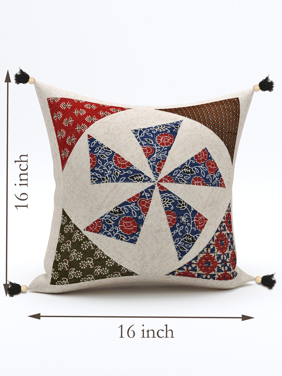 Living Roots Patchwork Cotton Cushion Cover- Set of 5 (40-027-A)