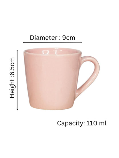Ceramic Capicity 110ml Small Size Cups | Tea, Coffee, Milk Cup 6.5Height X 9Diameter (LR-CM-023)