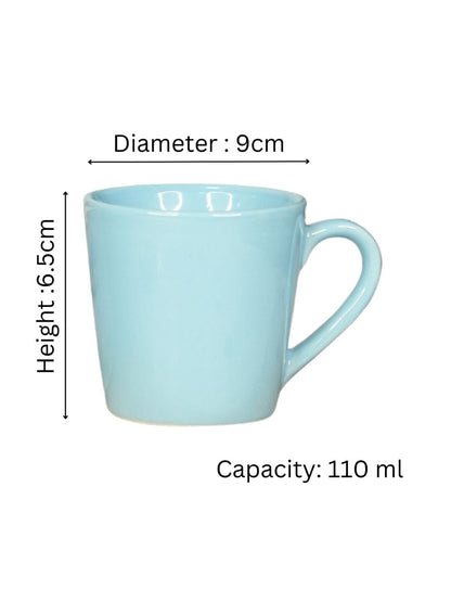 Ceramic Capicity 110ml Small Size Cups | Tea, Coffee, Milk Cup 6.5Height X 9Diameter(LR-CM-025)