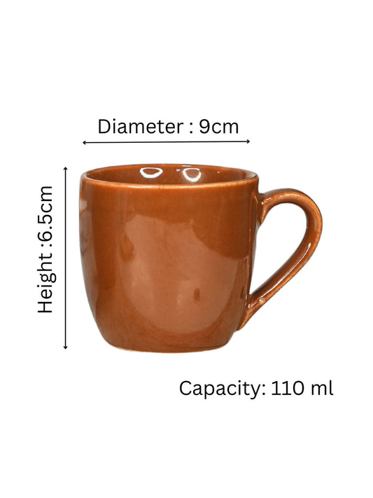 Ceramic Capicity 110ml Small Size Cups | Tea, Coffee, Milk Cup 6.5Height X 9Diameter