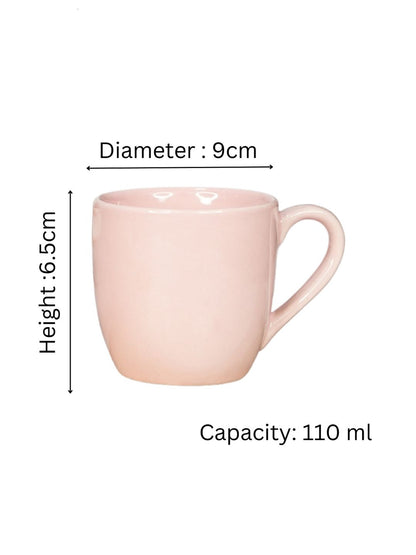 Ceramic Capicity 110ml Small Size Cups | Tea, Coffee, Milk Cup 6.5Height X 9Diameter(LR-CM-018)