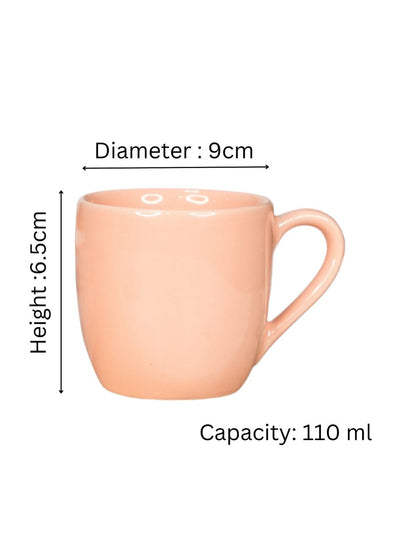 Ceramic Capacity 110ml Small Size Cups | Tea, Coffee, Milk Cup 6.5Height X 9Diameter(LR-CM-019)