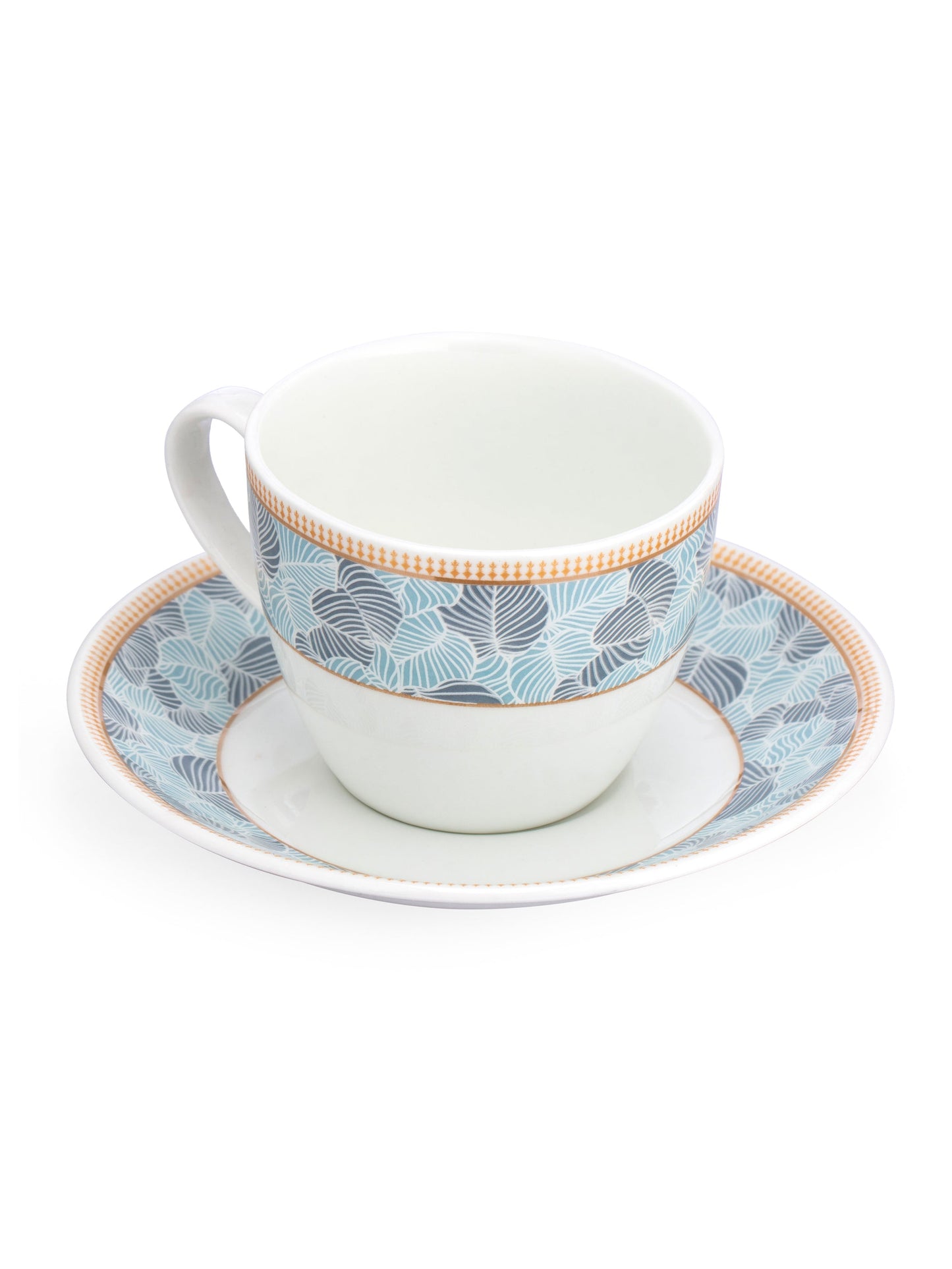 Cream Super Cup & Saucer, 210ml, Set of 12 (6 Cups + 6 Saucers) (S366)