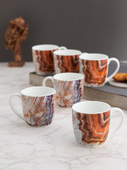 Alton Nature Coffee & Tea Mugs, 210ml, Set of 6 (N414)