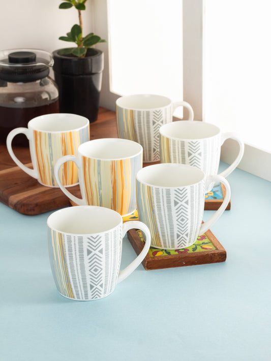 Alton Hilton Coffee & Tea Mugs, 210ml, Set of 6 (H377)
