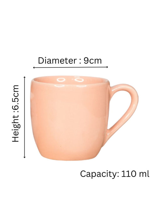 Ceramic Capacity 110ml Small Size Cups | Tea, Coffee, Milk Cup 6.5Height X 9Diameter(LR-CM-019)